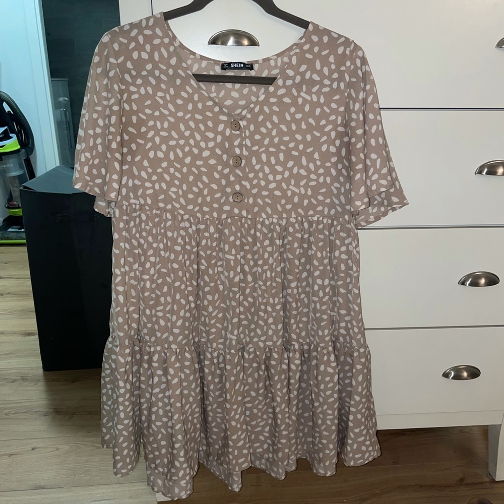 Shein Tan Smock Dress